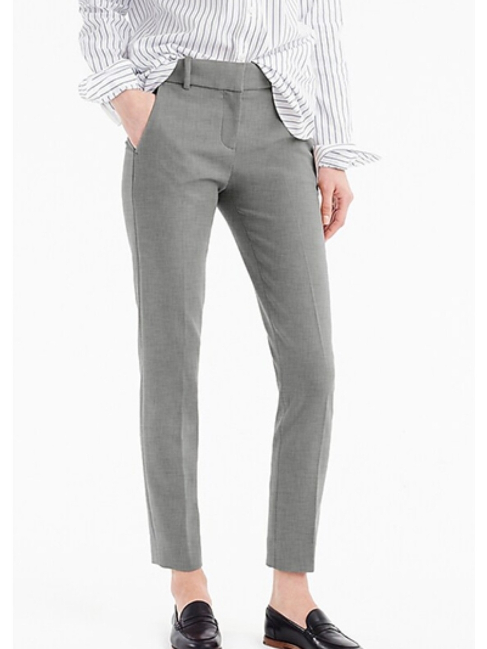 J. Crew Gray Cropped Slim Dress Pants